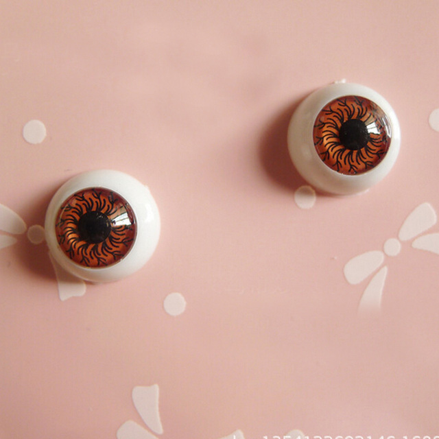 Pary 12mm akrylowych półokrągłych oczu dla lalek - zestaw 5 kolorów - Wianko - 8