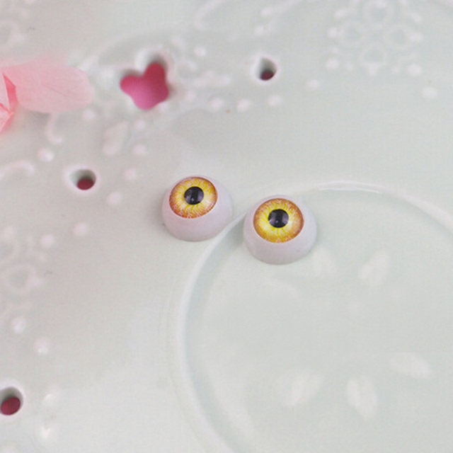 Pary 12mm akrylowych półokrągłych oczu dla lalek - zestaw 5 kolorów - Wianko - 11
