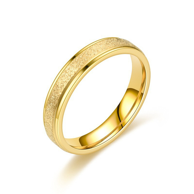 Duży, zakrzywiony pierścień z różowego złota ze stali nierdzewnej o matowym wykończeniu, 6mm szerokości, prosty typ geometryczny, dla kobiet - Wianko - 9