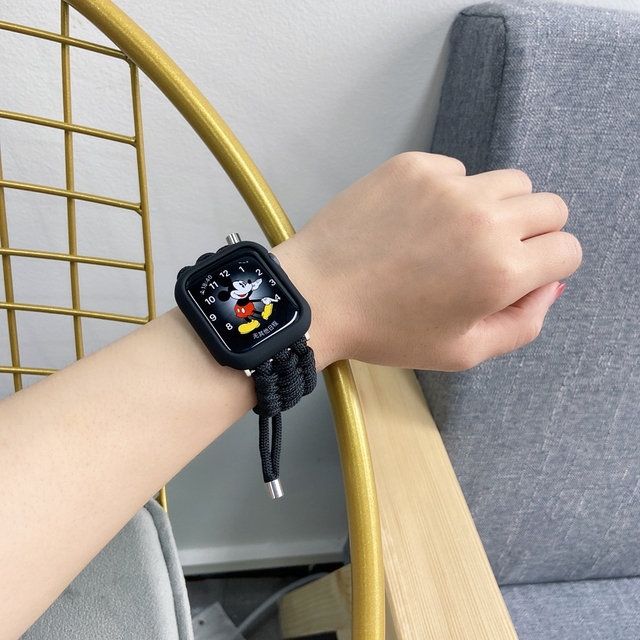 Regulowany pasek z nylonowej liny do Apple Watch 6, SE, 5 (40mm/44mm) - bransoletka dla iWatch serii 1-4 (38mm/42mm) - Wianko - 8