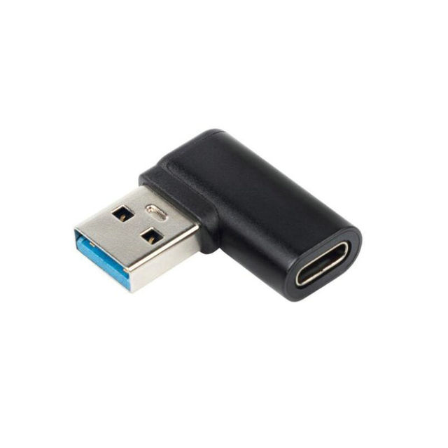 Adapter USB 3.0 typu C żeńskie złącze, 10 sztuk, 90 stopni, aluminiowy, czarny/srebrny - Wianko - 3