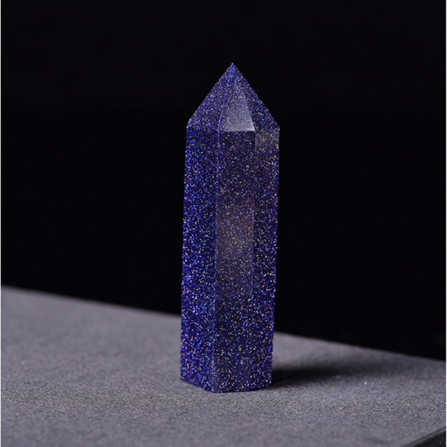 Niebieski piaskowiec kryształowy kwarcowy punkt - wieża do dekoracji domu (50-80mm) - Wianko - 18