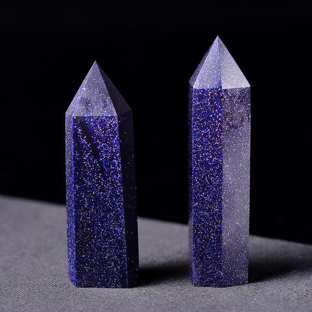 Niebieski piaskowiec kryształowy kwarcowy punkt - wieża do dekoracji domu (50-80mm) - Wianko - 14