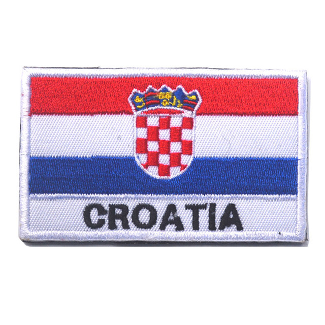 Haftowana chorwacka flaga narodowa - patch wojskowy na kamizelkę - Wianko - 1