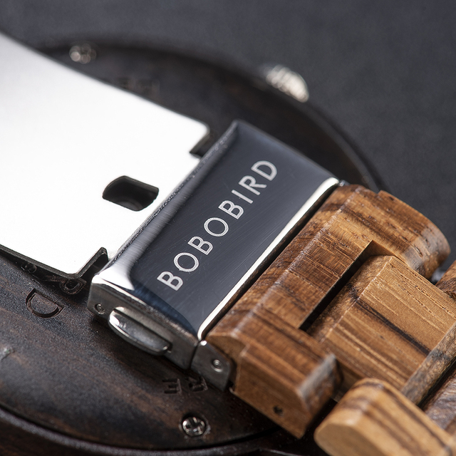 Zegarek męski BOBO ptak drewniany z wyświetlaczem daty i ruchem kwarcowym - Wianko - 12