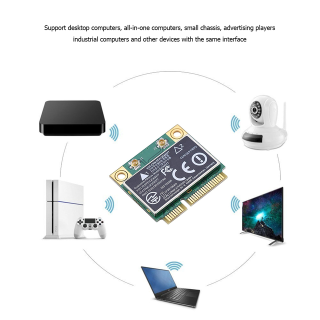 Bezprzewodowy Adapter Wifi Mini PCI-e 2.4GHz 5GHz z Bluetoothem 4.2 i 3.0 dla Windows 10 7 | Pulpit dwuzakresowy - Wianko - 5