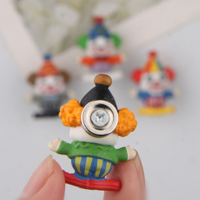 Magnesy na lodówkę Cartoon Clown Kawaii - kreatywne lalki miniaturowe ozdoby - Wianko - 12