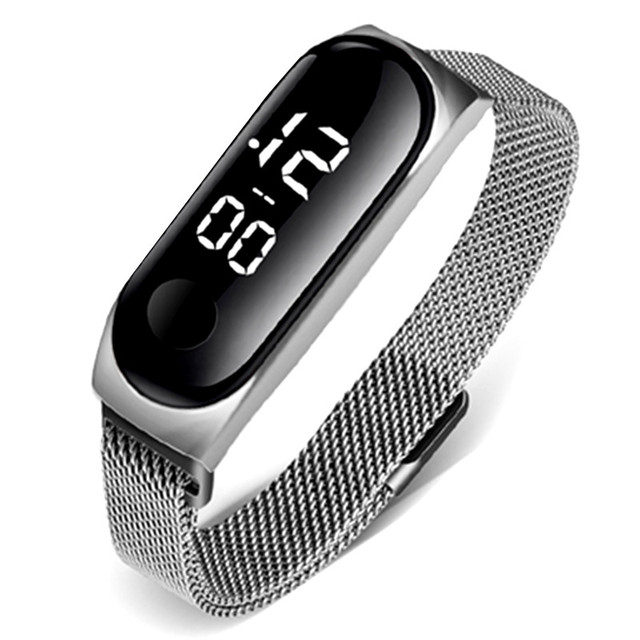 Damskie cyfrowe zegarek na nadgarstek - elektroniczny, wodoodporny, z budzikiem i bransoletką LED - Wianko - 11