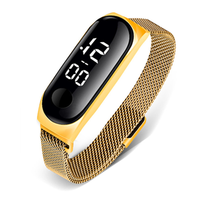 Damskie cyfrowe zegarek na nadgarstek - elektroniczny, wodoodporny, z budzikiem i bransoletką LED - Wianko - 9
