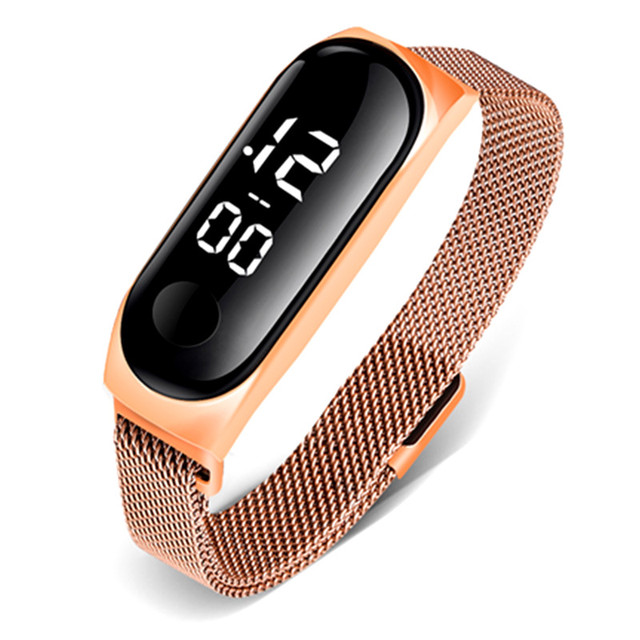Damskie cyfrowe zegarek na nadgarstek - elektroniczny, wodoodporny, z budzikiem i bransoletką LED - Wianko - 10