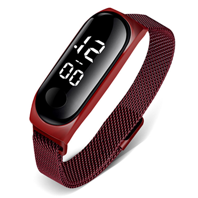 Damskie cyfrowe zegarek na nadgarstek - elektroniczny, wodoodporny, z budzikiem i bransoletką LED - Wianko - 15