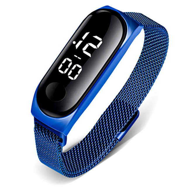 Damskie cyfrowe zegarek na nadgarstek - elektroniczny, wodoodporny, z budzikiem i bransoletką LED - Wianko - 12