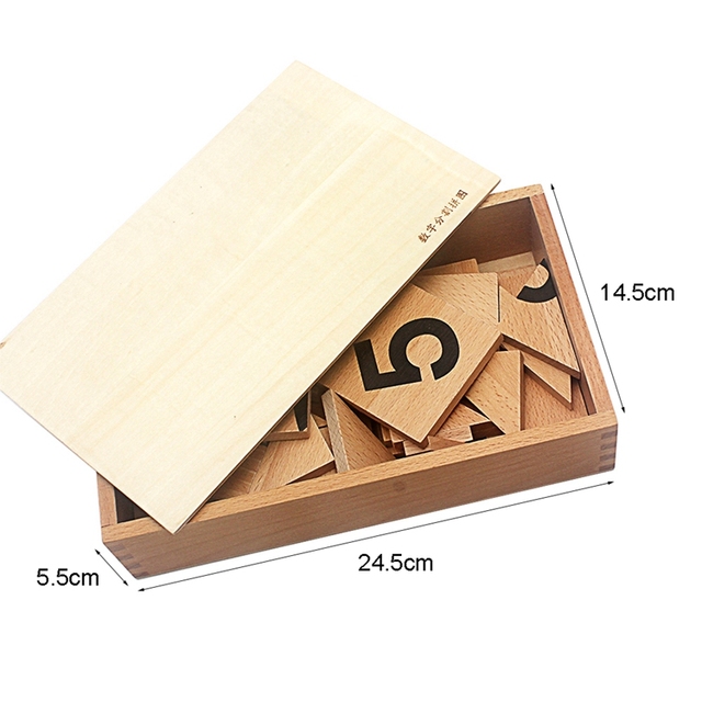 Drewniane puzzle Montessori 1-10 z cyframi analogowymi dla dzieci powyżej 3 lat - Wianko - 9