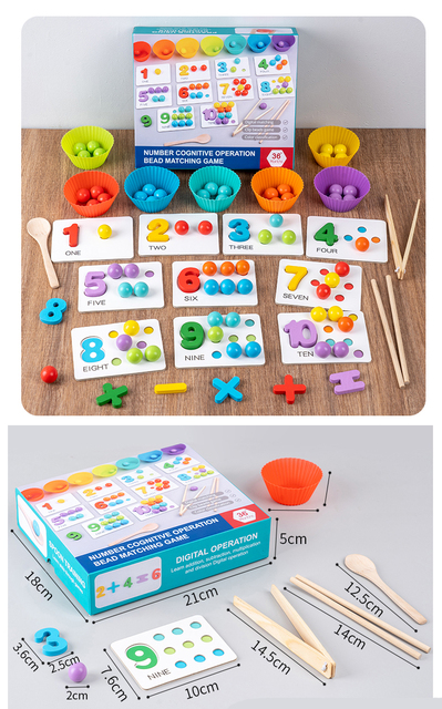 Drewniane puzzle Montessori 1-10 z cyframi analogowymi dla dzieci powyżej 3 lat - Wianko - 10