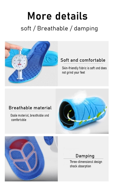 Ortopedyczne wkładki do butów dla płaskostopia - poduszki amortyzujące, dla mężczyzn i kobiet - Wianko - 4