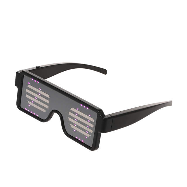 Okulary na imprezę LED z 8 trybami, zasilane przez USB, świetlne, wytrzymujące 8 godzin, idealne na świąteczne przyjęcie w klubie nocnym - Wianko - 8