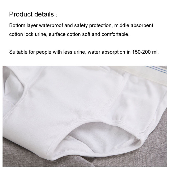 Bawełniane wodoodporne pieluchy wielokrotnego użytku dla dorosłych – bezpłatna wysyłka - Wianko - 4