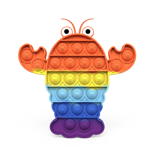 Zabawka antystresowa Push Bubble Pop dla dzieci i dorosłych - fidget zabawka silikonowa do zgniatania - prezent, gra, tęczowy wzór - Wianko - 25