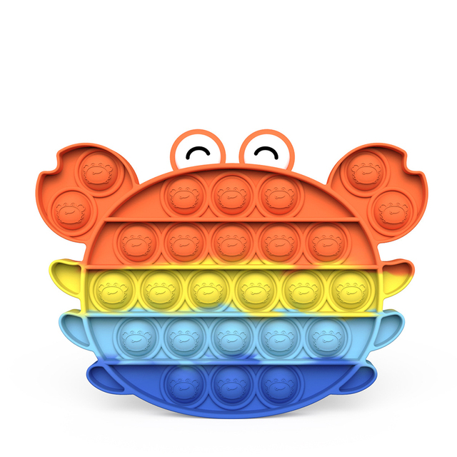 Zabawka antystresowa Push Bubble Pop dla dzieci i dorosłych - fidget zabawka silikonowa do zgniatania - prezent, gra, tęczowy wzór - Wianko - 22
