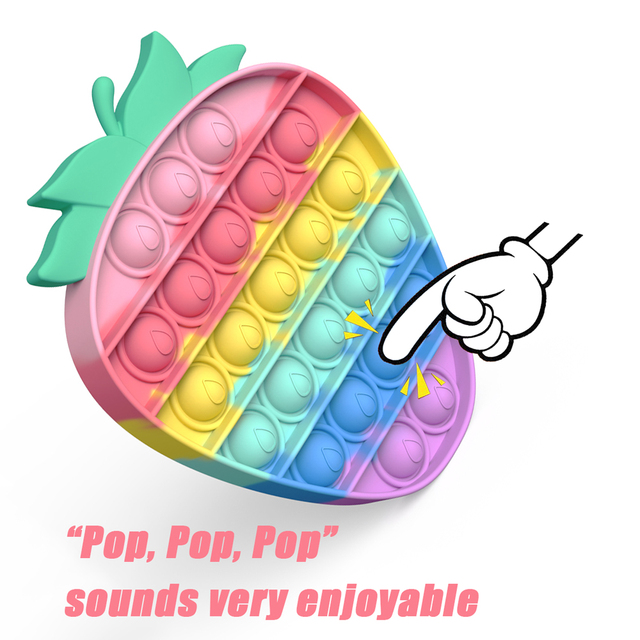 Zabawka antystresowa Push Bubble Pop dla dzieci i dorosłych - fidget zabawka silikonowa do zgniatania - prezent, gra, tęczowy wzór - Wianko - 15