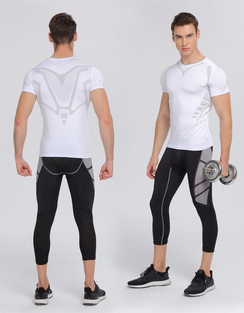 Męskie dresy rashguard MMA - spodenki bokserskie, spodnie kompresyjne, topy, legginsy do biegania, zestawy gimnastyczne, trening męski - Wianko - 7