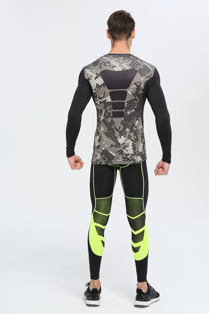 Męskie dresy rashguard MMA - spodenki bokserskie, spodnie kompresyjne, topy, legginsy do biegania, zestawy gimnastyczne, trening męski - Wianko - 11