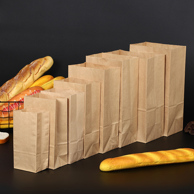 Torby papierowe brązowe - 10/20 szt. do pakowania jedzenia i przysmaków - Wianko - 3