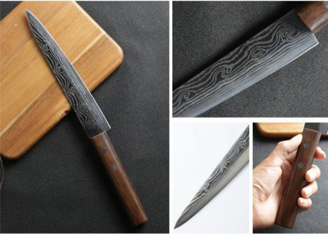 Nóż kuchenny do sushi i Sashimi z damasceńskiej stali nierdzewnej - Wianko - 4