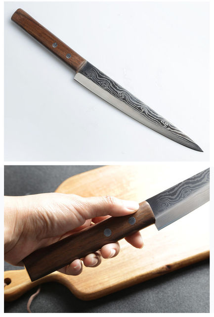 Nóż kuchenny do sushi i Sashimi z damasceńskiej stali nierdzewnej - Wianko - 10