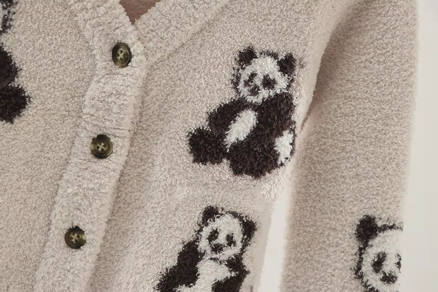 Miękkie, ciepłe kardiganowy pulower dla dzieci, jesienno-zimowy strój rodzic-dziecko, wzorzysty kombinezon - Wianko - 14