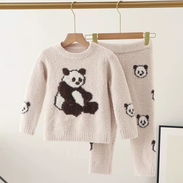 Miękkie, ciepłe kardiganowy pulower dla dzieci, jesienno-zimowy strój rodzic-dziecko, wzorzysty kombinezon - Wianko - 9