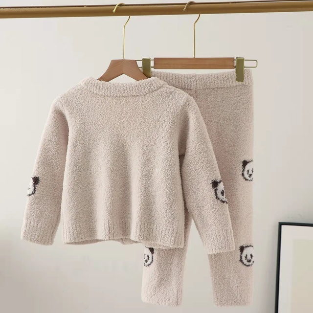 Miękkie, ciepłe kardiganowy pulower dla dzieci, jesienno-zimowy strój rodzic-dziecko, wzorzysty kombinezon - Wianko - 11