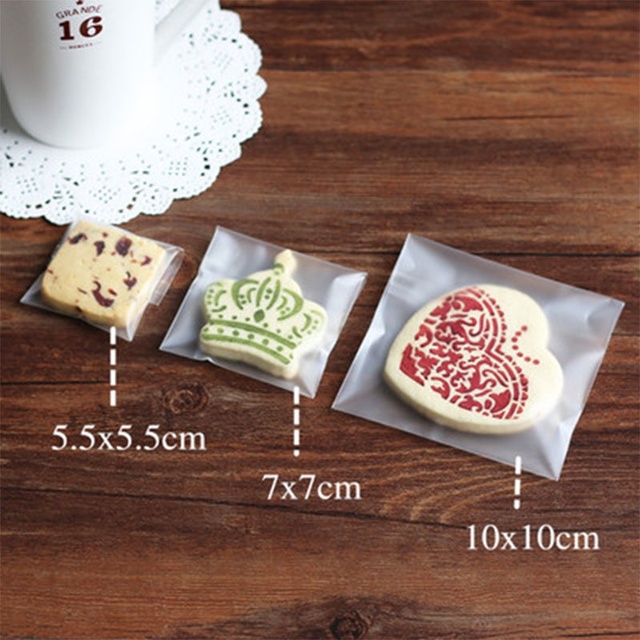 Przezroczyste samoprzylepne plastikowe torby na prezenty (100 sztuk/partia) - torby do pakowania ciasteczek, herbatników i cukierków, idealne na ślubne upominki - Wianko - 4