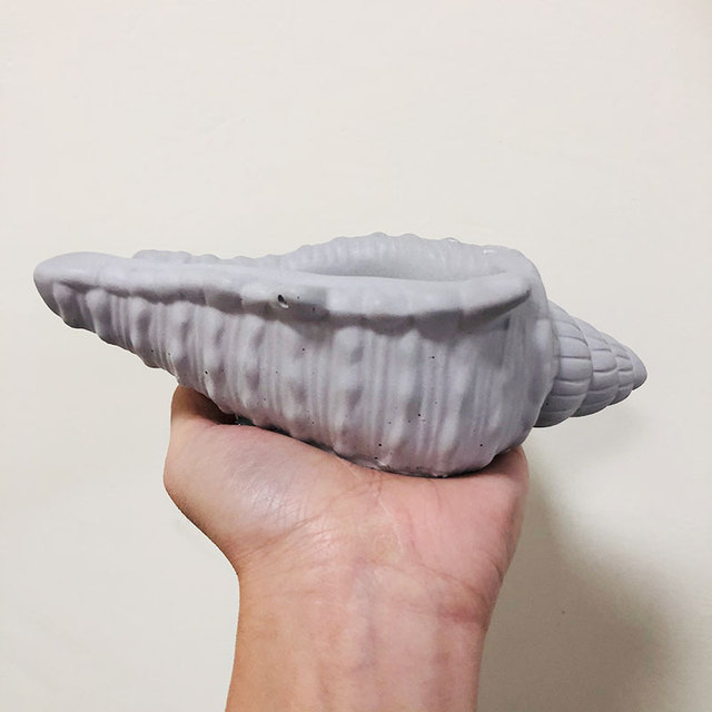 Duża forma do gliny - muszla betonowa doniczka w kształcie muszli - Wianko - 6