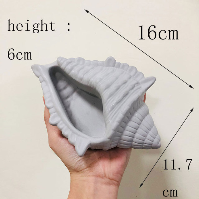 Duża forma do gliny - muszla betonowa doniczka w kształcie muszli - Wianko - 3