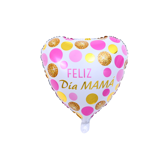 Balony foliowe 18 cali w kształcie serca - 5 sztuk, hiszpański dzień matki, Feliz Dia Mama - prezent dla kochanej Mamy - Wianko - 3