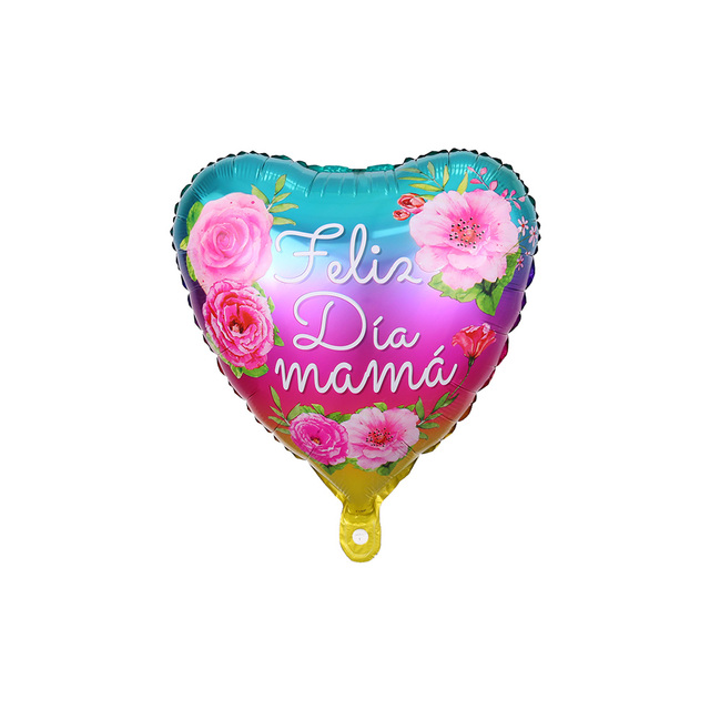 Balony foliowe 18 cali w kształcie serca - 5 sztuk, hiszpański dzień matki, Feliz Dia Mama - prezent dla kochanej Mamy - Wianko - 4