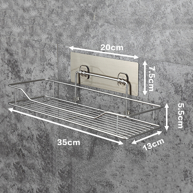Półka na prysznic i przechowywanie ze stali nierdzewnej do łazienki i kuchni - S M L rozmiary - Wianko - 8