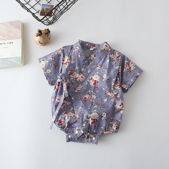 Dres dziecko Kimono pełne tkaniny letnie z motywem wiśni japońskiego folk - niestandardowy dla dziewczynek i chłopców - Wianko - 32