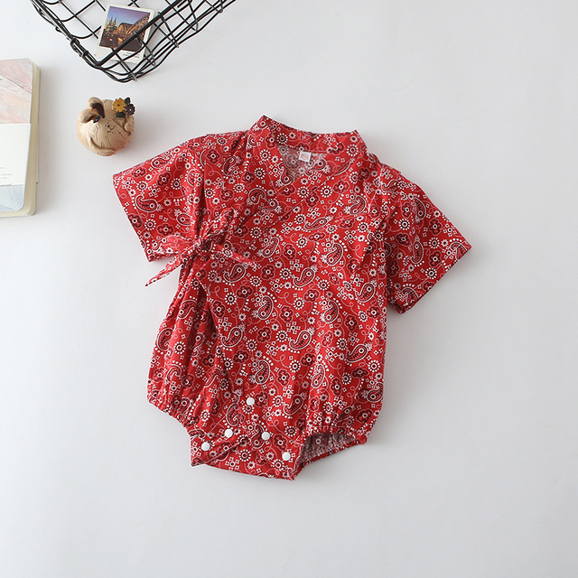 Dres dziecko Kimono pełne tkaniny letnie z motywem wiśni japońskiego folk - niestandardowy dla dziewczynek i chłopców - Wianko - 7