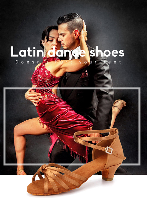 Profesjonalne buty do tańca latynoskiego i towarzyskiego dla kobiet - Tańcz w stylowych sandałach jedwabnych z obcasami 4.5CM! - Wianko - 1