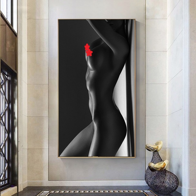Nakwonie artystyczne kobiet Model - plakaty, obrazy ścienna na płótnie do dekoracji wnętrz - Wianko - 7