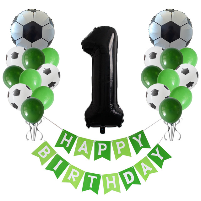 Zestaw 34 czarnych foliowych balonów piłkowych, 32 calowe, z numerami od 0 do 9, idealne dekoracje na imprezy tematyczne, urodziny chłopców - Wianko - 1
