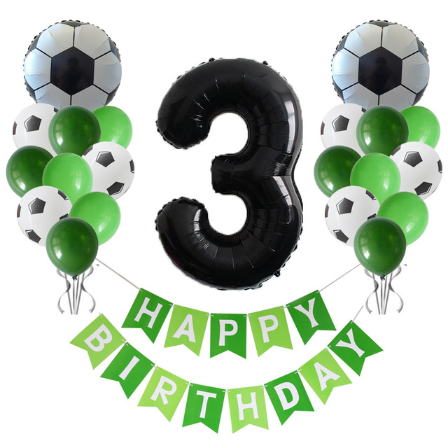 Zestaw 34 czarnych foliowych balonów piłkowych, 32 calowe, z numerami od 0 do 9, idealne dekoracje na imprezy tematyczne, urodziny chłopców - Wianko - 3
