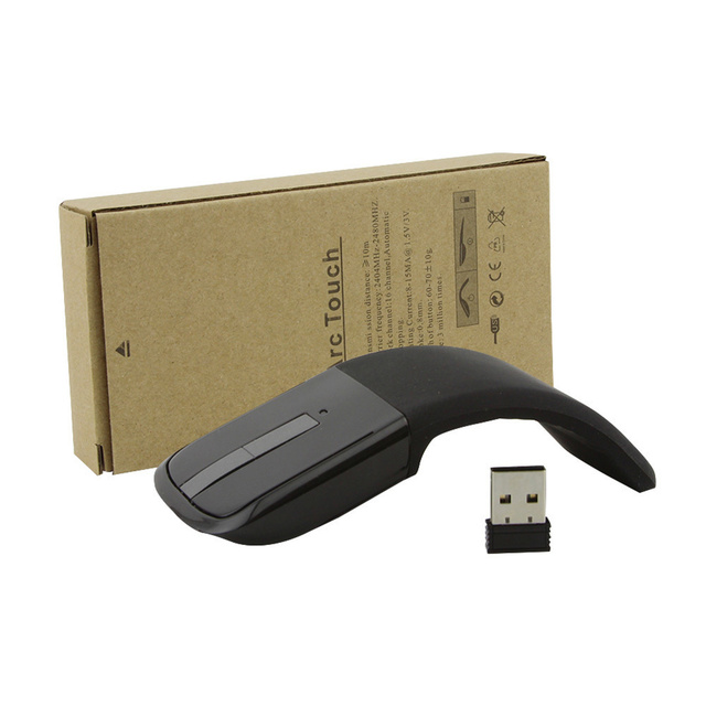 Bezprzewodowa mysz Arc Touch Ultra cienka z 2.4G, składana, optyczna, komputerowa, biurowa - Microsoft Pro, Surface Laptop - Wianko - 9