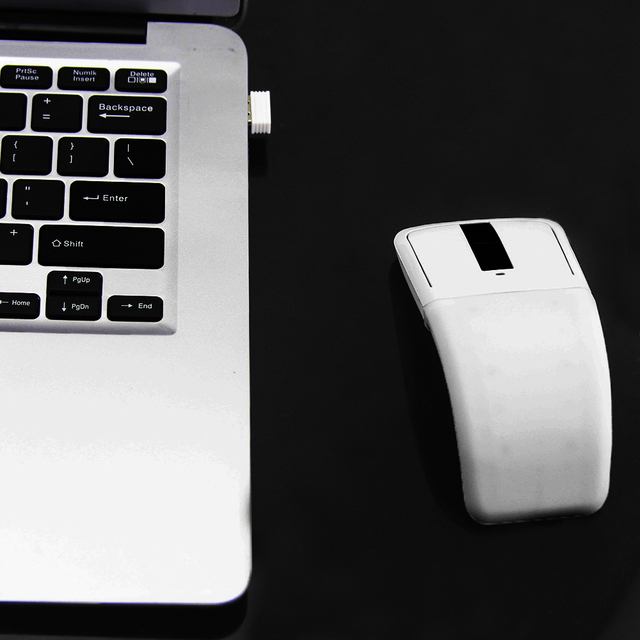 Bezprzewodowa mysz Arc Touch Ultra cienka z 2.4G, składana, optyczna, komputerowa, biurowa - Microsoft Pro, Surface Laptop - Wianko - 15