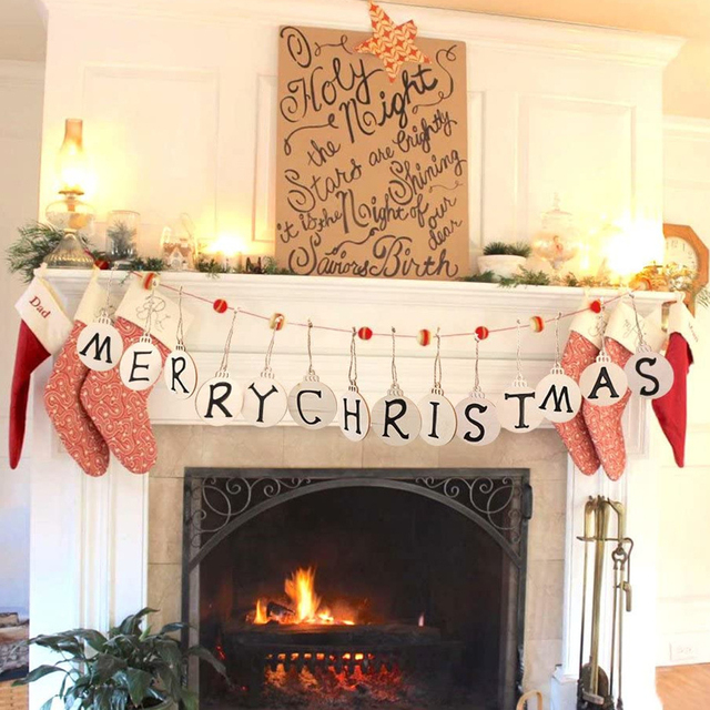 Ręcznie wykonane drewniane ozdoby świąteczne do zawieszenia - liny konopne, DIY, idealne dekoracje dla domu, doskonały prezent dla dzieci – kreatywny obraz Xmas i Nowy Rok - Wianko - 5