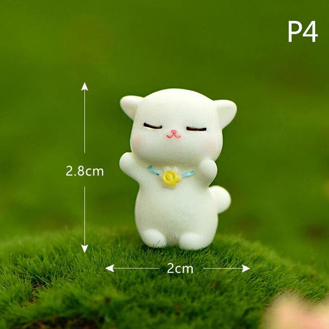 Figurka słonecznik kotek - lalka ogrodnicza z żywicznych elementów zurzyczy w stylu bajki - Wianko - 8