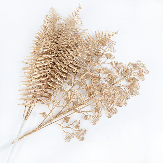 Sztuczne kwiaty koncentryczne Golden Series z liśćmi eukaliptusa - idealne na ślub i Boże Narodzenie - Wianko - 14