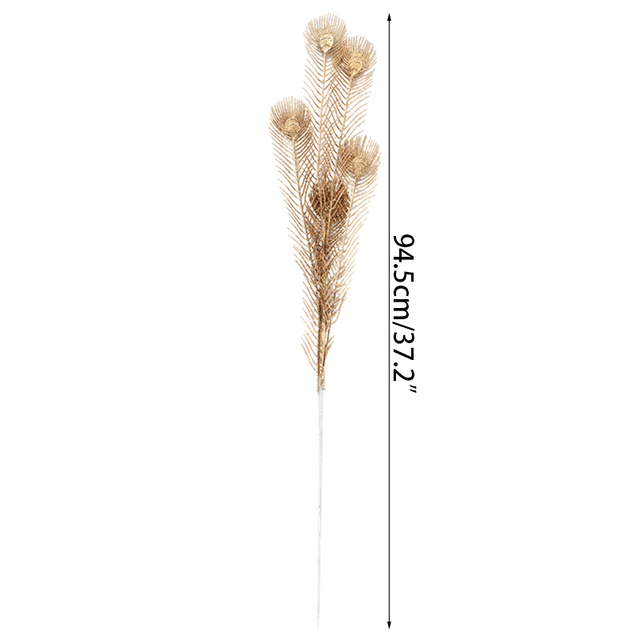 Sztuczne kwiaty koncentryczne Golden Series z liśćmi eukaliptusa - idealne na ślub i Boże Narodzenie - Wianko - 27